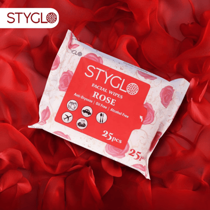 Styglo™- Facial Wipes (Vitamin C, Aloe Vera, Rose, Lavender)-Rose