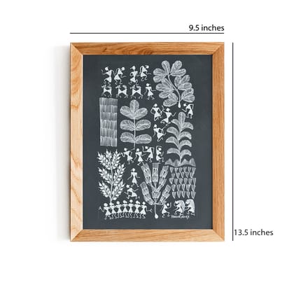 warli painting-the art of nature (black) WLC15