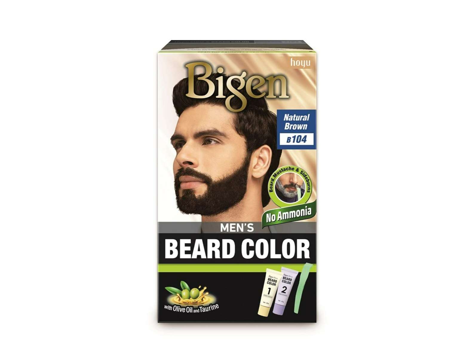  Bigen Beard Color B104, Natural Brown