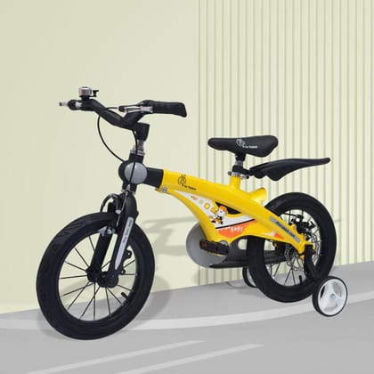 Tiny Toes Jazz 14T Bicycle - Adjustable Structure, Seat & Handlebar, 90% Installed-Yellow