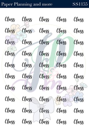 Class Handwritten Sticker Sheet-Glossy