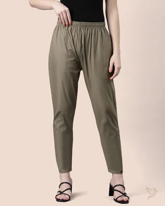 Women Cotton Kurti Pant-S / Green Army