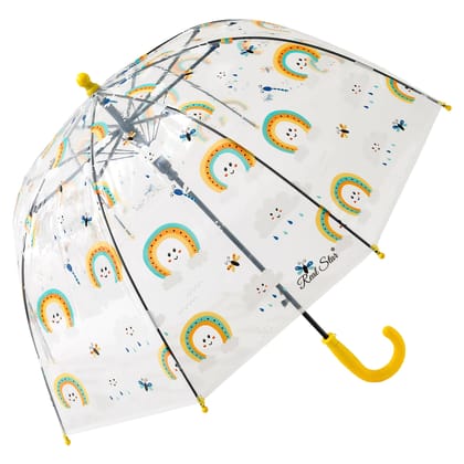 Urbane Home Transparent Umbrella For Men  WomenAutomatic Umbrella For Rain Yellow-Urbane Home Transparent Umbrella For Men & Women|Automatic Umbrella For Rain (Yellow)