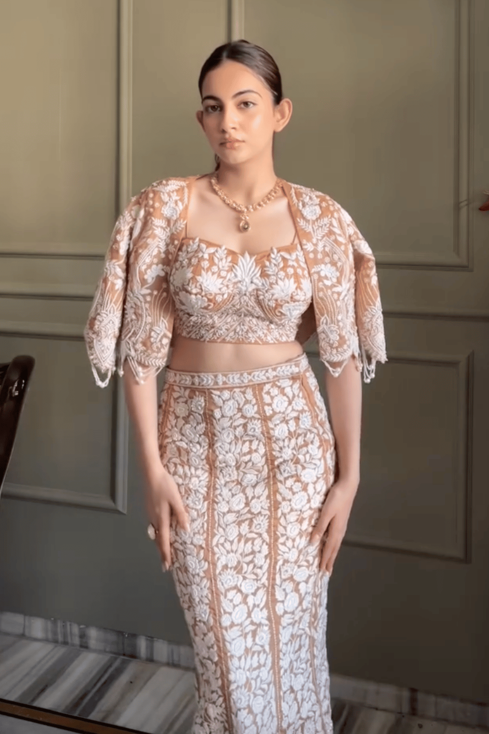 Jannat Khurana in FLORA FISH CUT LEHENGA SET-XS
