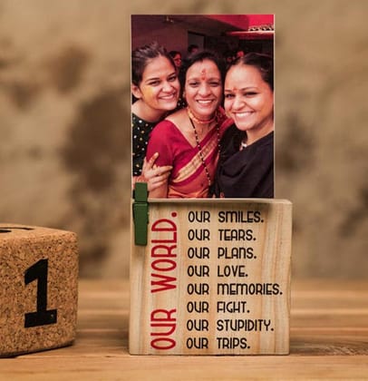 Our World , Our Memories Table Photo Frame