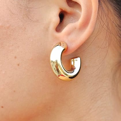TFC Basic Loop Gold Plated Hoop Earrings
