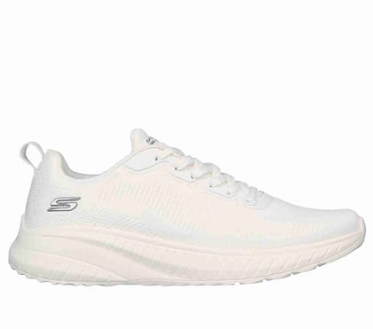 Skechers Off White Men Bobs Squad Chaos-Prism Bold Lace Up Sneakers