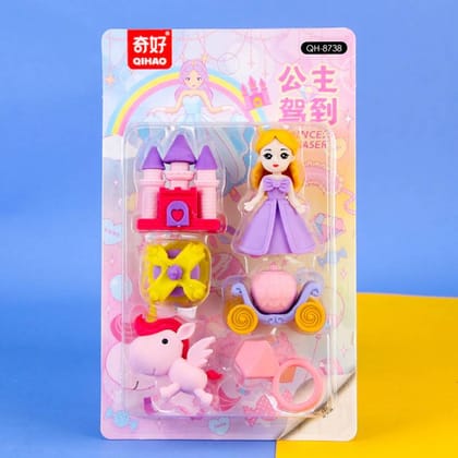 Eraser for Kids – Princess Palace & Unicorn Theme Erasers Set for Kids Non-Toxic Eraser  (Set of 1, Multicolor)