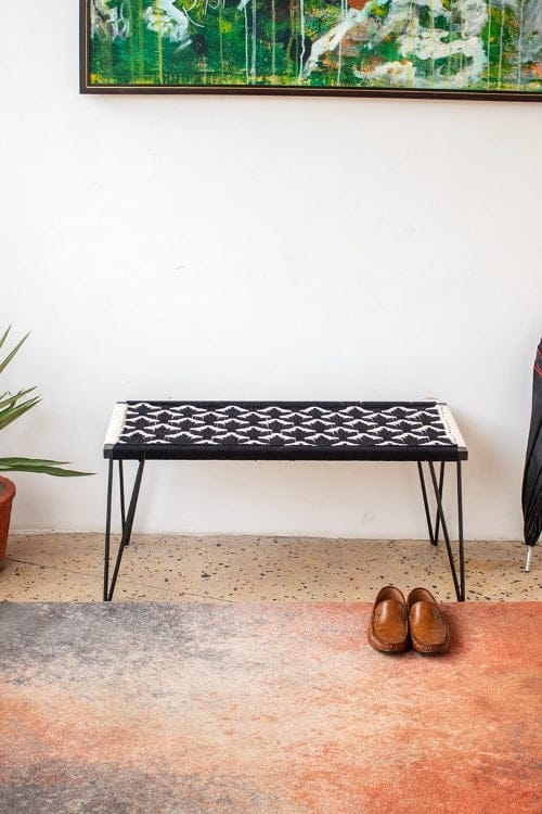 Sirohi Birdy Recycled Cotton Metal Bench