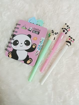 Cute Panda Pen With Light - Single Piece-Green