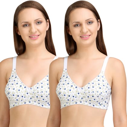 Bodycare Women Cotton Full Coverage Non Padded Regular Bra Pack - 2 E5582WW