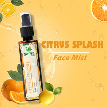 Citrus Splash Face Mist | 100% Natural with Niacinamide | Unisex | Alcohol & Parabens Free | Anti-Ageing | Nourishing, Refreshing & Hydrating |