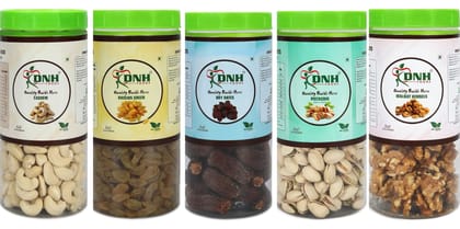 DRY FRUITS COMBO 750 GRAMS  PACK  150G X 5 PC