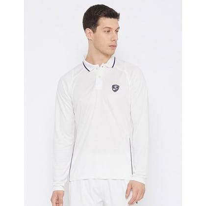 SG Test Full Sleeve Cricket Shirt Whites-s