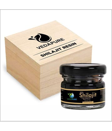 Vedapure Original Shilajit/Shilajeet Resin For Endurance, Bodybuilding and Power & Helps in Energy, Stamina 25 Gram (Pack of 1)