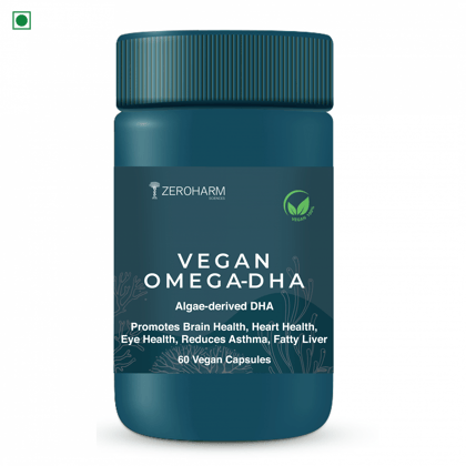 ZEROHARM Algae Based Vegan Omega 3 Capsules for Women  Men-No Fish Oil - 60 Capsules-ZEROHARM Algae Based Vegan Omega 3 Capsules for Women & Men-No Fish Oil - 60 Capsules