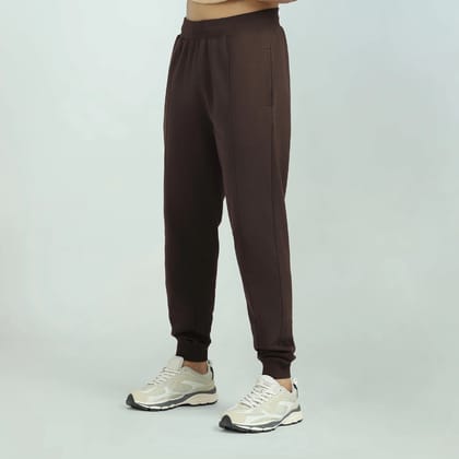 Cruze French Terry Cotton Joggers Malt Brown M