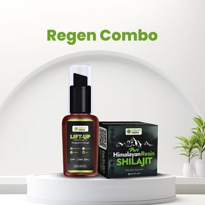 Nature Mania Regen Combo (Lift-up Massage oil 50ml + Pure Himalayan Shilajit Raisin 30gm)