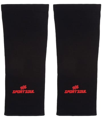 SportSoul Premium Compression Elbow Support- (Pair) Colour - Black,  Size - Small - None