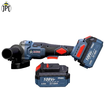 JPT 21V Brushless Heavy Duty Cordless Angle Grinder | 11000 RPM Speed | 21mm Cutting Depth | Smart Variable Speed Control Panel | 4000mAh Battery | Fast Charger