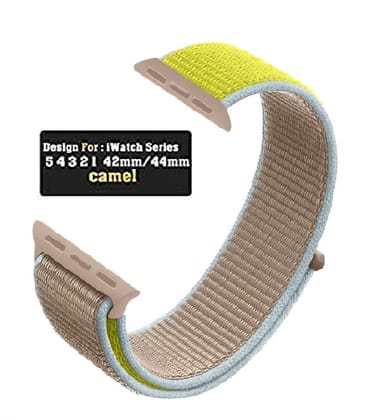 Nylon Velcro Sport Loop Straps for Apple Watch  38mm | 40mm | 41mm-Camel