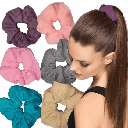 SENECIO Fabric Ponytail Holder Rubber Bands Hair Braider Rubber Bands Combo Set(Pack of 6)