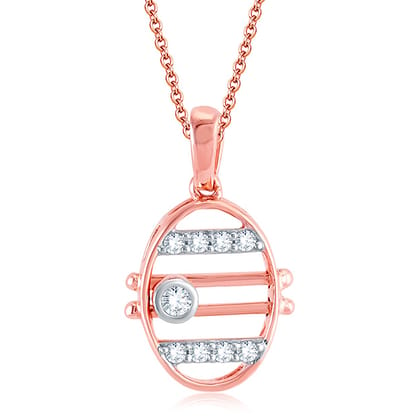 Senco Gold Lucky Oval Diamond Pendant