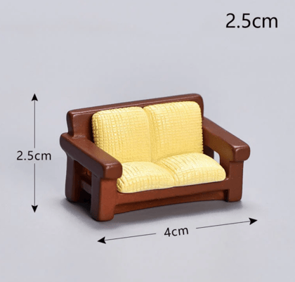 Sofa - yellow and brown