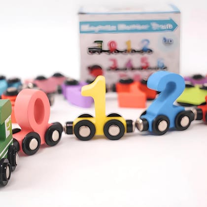 Wooden Magnetic Number Train For Kids