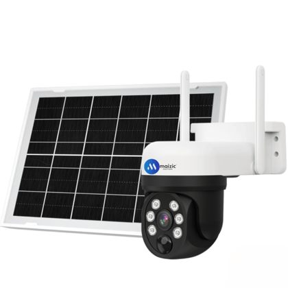 Ultracam 4MP 2K WiFi Solar Security Camera with Nvr Compatible, IP66 Waterproof-ABS