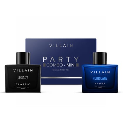 Villain Luxury Party Combo Mini EDP Perfume Gift Set for Men 2 x 50 ml-Villain Luxury Party Combo Mini EDP Perfume Gift Set for Men 2 x 50 ml - Default Title