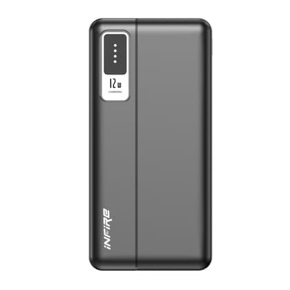 Force 10000mAh Power Bank, 12W Fast Charging, Dual USB, Micro USB & Type C Input, LED Indicator, Lightweight, Black.-Force 10000mAh Power Bank 12W Fast Charging | Dual USB Output , 1 Micro USB In