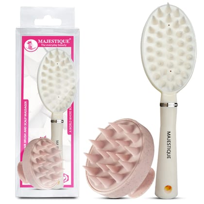 CLEANSING HAIR BRUSH & SCALP MASSAGER (PACK OF 2) BA216