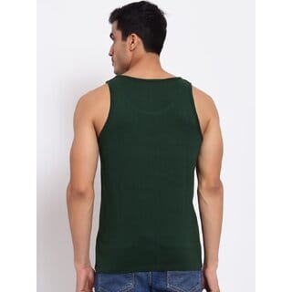 29K Men's Bottle Green Cotton Blended Vest