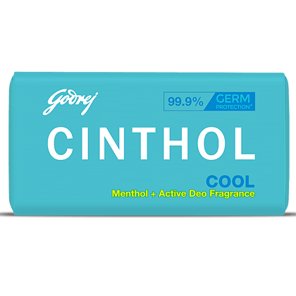 Cinthol Cool Menthol + Active Deo Fragrance Soap, 99.9% Germ Protection, 100 G (Pack Of 3)(Savers Retail)