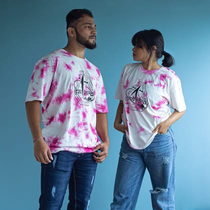 ISRO Staple Pink Tie Dye Oversized T-Shirt-S