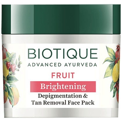 BIOTIQUE Depigmentation & Tan Removal Face Pack - Fruit, Brightening, 75 g