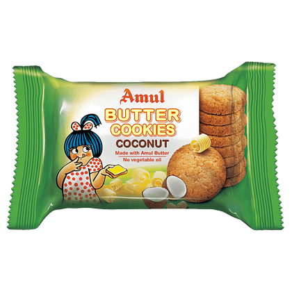 Amul Coconut Cookies, 50 G Polyfilm