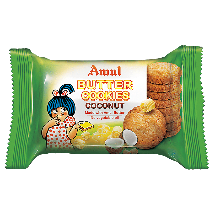 Amul Coconut Cookies, 50 G Polyfilm