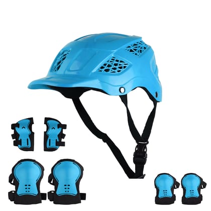 Koko Dragon Kids Skating & Cycling Helmet | Protective Gear for Boys & Girls (Light Blue)-XX-Small 500 MM