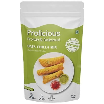 Prolicious Oats Chilla Mix, Rich In Plant Based Protein, 400 G