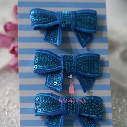 Sparkling Bow - Blue