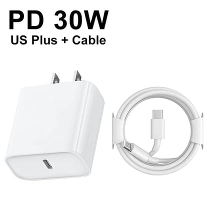 Original 30W USB-C Power Adapter-White / US Charger