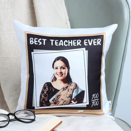 Best Teacher Ever Personalised Cushion