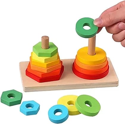 Wooden Kids Educational (Double Tower)