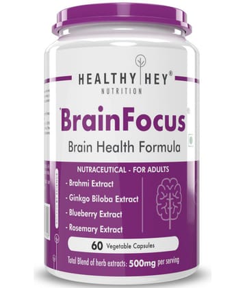 HEALTHYHEY NUTRITION BrainFocusBrain MemoryFocus60VegCapsules 500 mg