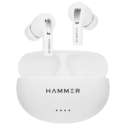 Hammer Mini Pods TWS Bluetooth Earbuds with Bluetooth v5.3 and Smart Touch Controls-Hammer Mini Pods TWS Bluetooth Earbuds with Bluetooth v5.3 and Smart Touch Controls - White