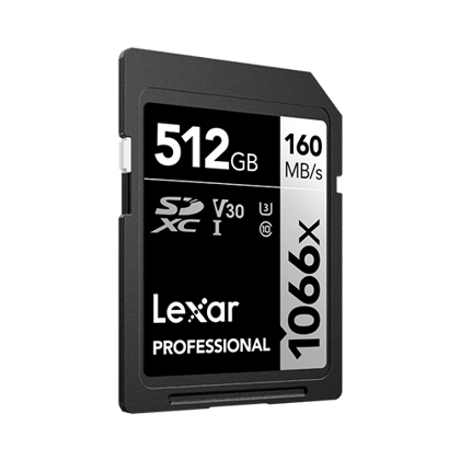 Lexar Professional 512GB 1066x SDXC UHS-1 SD Card For Camera V30 LSD10660512G-BNNNG