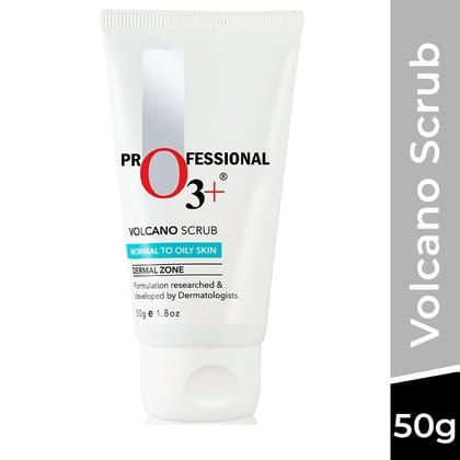 O3+ Volcano Scrub Normal To Oily Skin For Blackheads & Instant Brightening (50gm)-default title