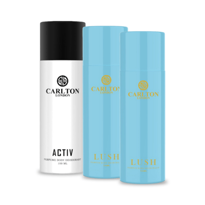 Pack of 1 Carlton London  Activ Deodorant - 150ml  Pack of 2 Lush Deodorant - 150ml-(Pack of 1) Carlton London | Activ Deodorant - 150ml | (Pack of 2) Lush Deodorant - 150ml - Default Title